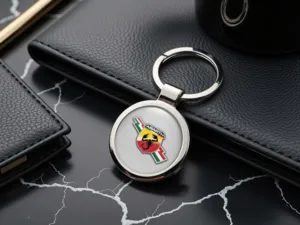 Fiat Abarth Dog Keychain Cute Durable Metal Build